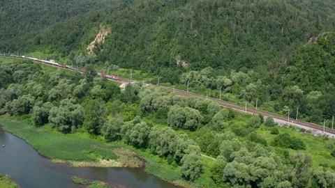 Train.Pull away and follow the train. 스톡 동영상 112858218