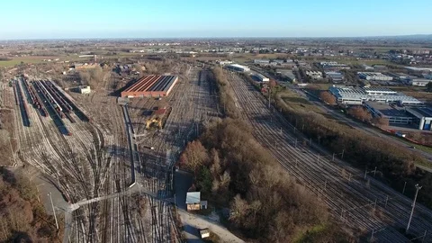 Trains aerial view Video stock 71751728