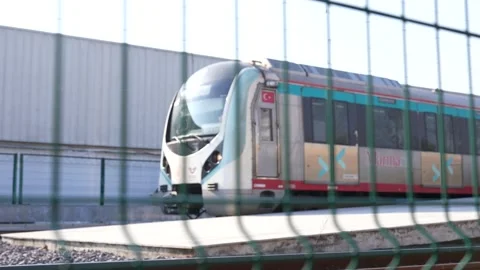 Trains are entering the station Stock Footage 170061828