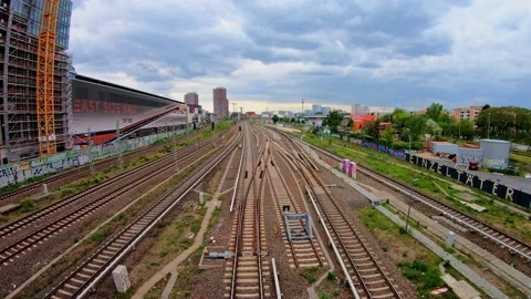 Trains in Berlin Suburb 4 Video stock 204093052
