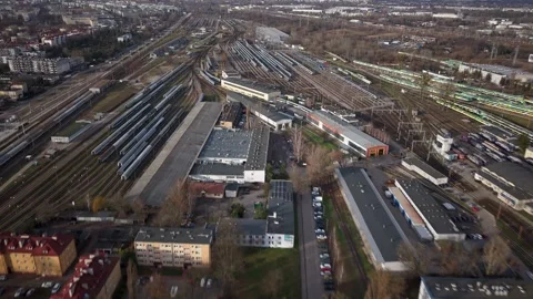 Trains crossroads hyperlapse Stock-Footage 295929061