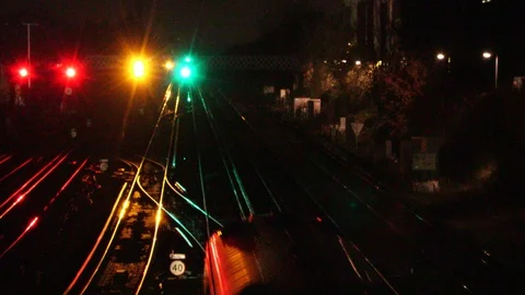 Trains in London Stock Footage 101904698