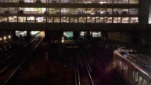 Trains in London Stock Footage 101907195