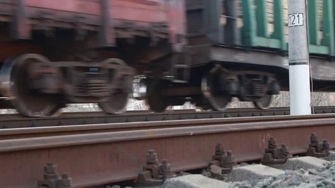 Trains move towards each other Stock Footage 109801992