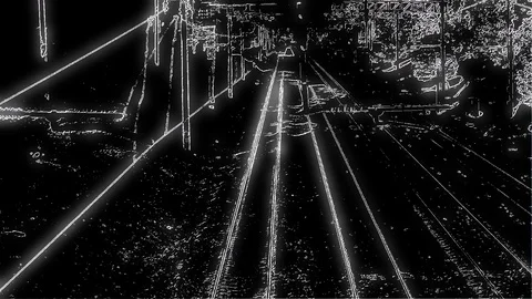 Trains Move From The View On Top Camera With Shining Art Effect Stock Footage 90139997