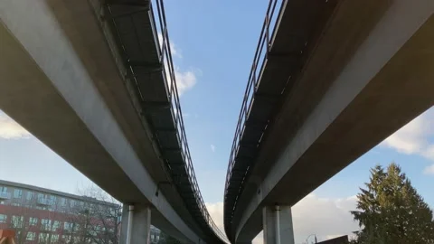 Trains Overhead Stock Footage 209589038