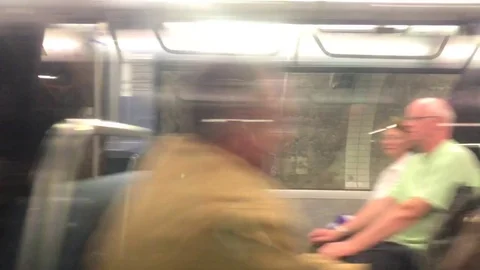 Trains in Paris Metro Video stock 82938353