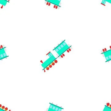 Trains pattern colored Иллюстрация