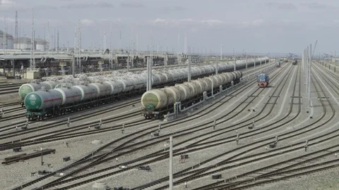 Trains on railway hub 動画素材 123779264