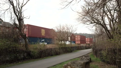 Trains S.Side River trail Stock-Footage 237633652