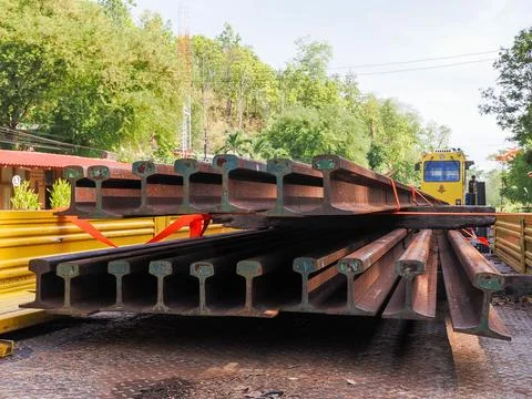 Trains on the tracks. Photos