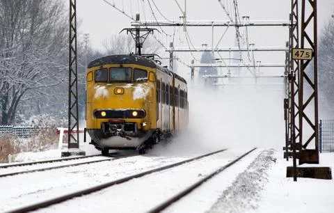 Train/Snow Foto stock