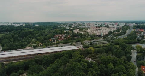 TrainStation Summer Green Suburb Stock Footage 159094889