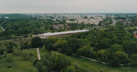 TrainStation Summer Green Suburb Stock Footage 159095148