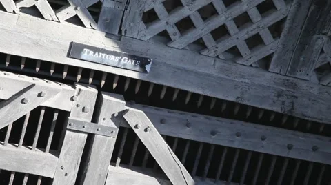 Traitors Gate at The tower of London Stock Footage 47223210