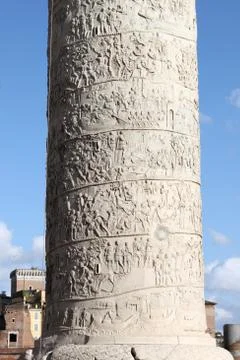 Trajan column in Rome Stock Photos