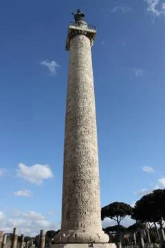 Trajan column in Rome Stock Photos