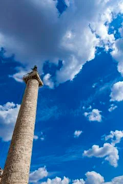 Trajan's Column in Rome Stock Photos