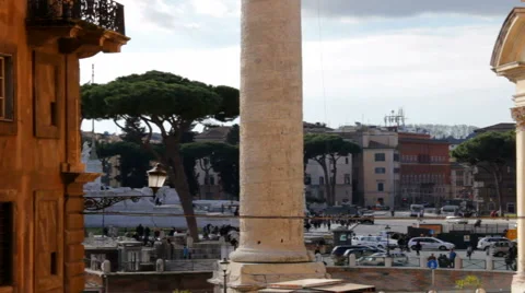 Trajans Column Tilt Up Video stock 46369804