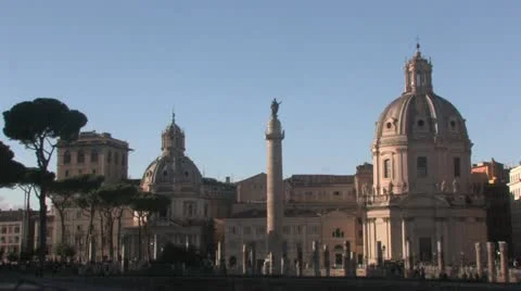 Trajan's Forum in Rome 스톡 동영상 18448127