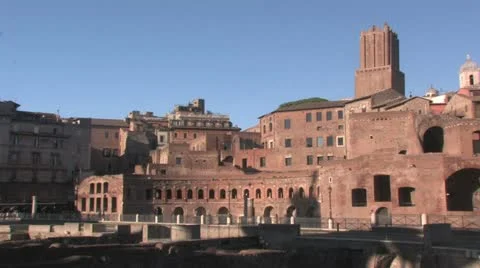 Trajan's Forum in Rome Stock Footage 18449324