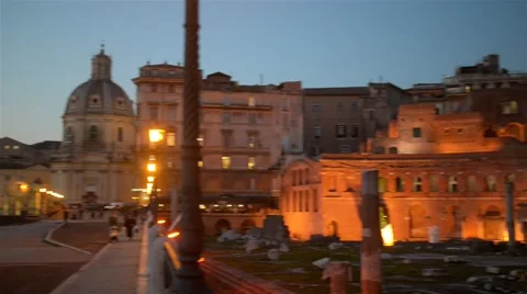 Trajans Market (Mercati di Traiano) in Rome, Italy Stock Footage