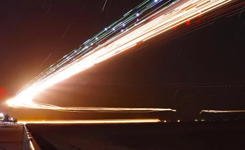 The trajectory of the aircraft 写真素材