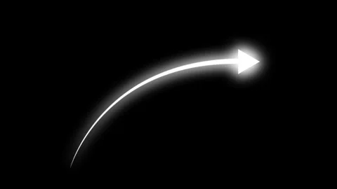 Trajectory curve animation with white arrow. Trajectory curve abstract digi.. 動画素材 337616778