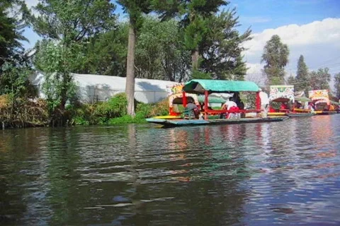 Trajineras de Xochimilco, Mexico  Stock Footage 617543