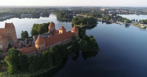 Trakai castle island Stock Footage 95065319