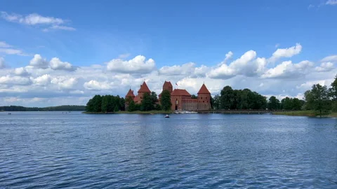 Trakai castle in Lithuania Stock Footage 246229385