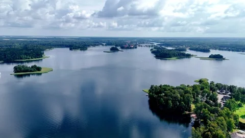 Trakai drone footage, Lithuania Stock Footage 314382537