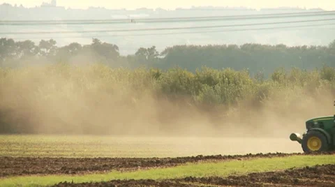 Traktor With Plow Stock Footage 8556138