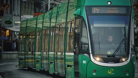 A tram in Basel Stock Photos