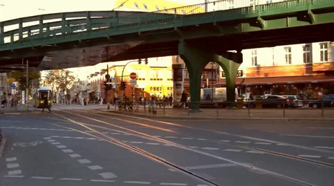 Tram in berlin Stock Footage 33030945