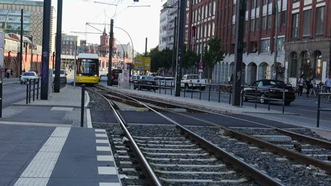Tram in Berlin. Germany. 4K. Stock Footage 118287375