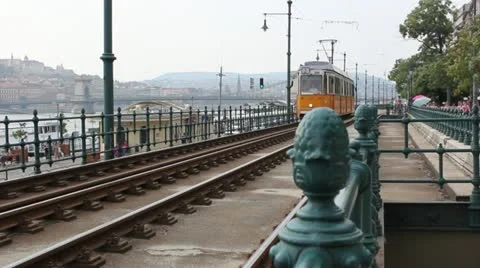Tram in budapest 2 Stock Footage 11901122