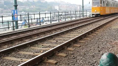 Tram in budapest Stock Footage 11901092