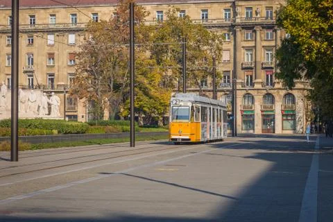 Tram in Budapest Stockfoto's