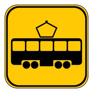 Tram button. Stock Illustration