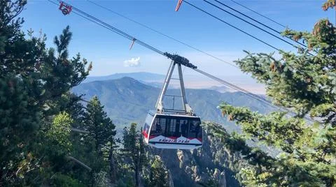 Tram Car Going Up a Mountain Stock Photos