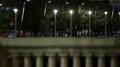 Tram carrying passengers at night, public transportation service, urban life HD Footage