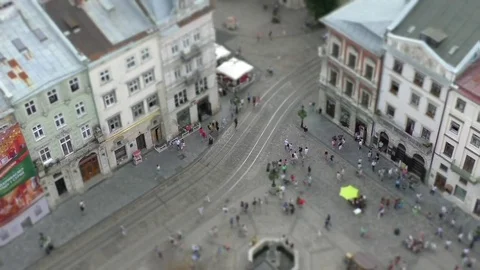 Tram in the city center Stock Footage 81177421
