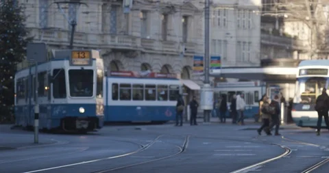 Tram city Video stock 87577268