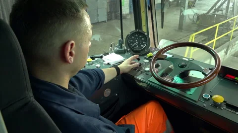 Tram Depot: A Second Life for Old Swiss Trams. Stock Footage 342062894