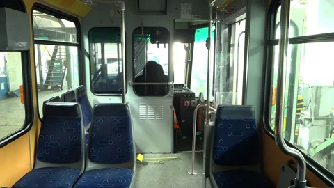Tram Depot: A Second Life for Old Swiss Trams. Stock Footage 342062895