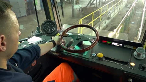 Tram Depot: A Second Life for Old Swiss Trams. Stock Footage 342062905