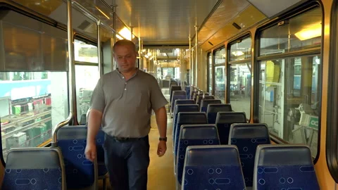 Tram Depot: A Second Life for Old Swiss Trams. Stock Footage 342063448