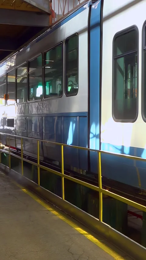 Tram Depot - Vertical Video Stock Footage 342111420