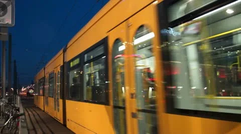 Tram in Dresden Video stock 12253373